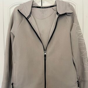Calvin Klein Light Gray Fleece Jacket